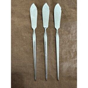 Vtg SRI Ravenna STANLEY ROBERTS Japan Stainless Flatware Butter Knives (3) MCM
